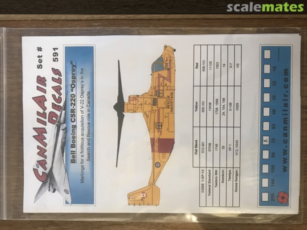 Boxart CSR-220 RCAF SAR Osprey 591 CanMilAir