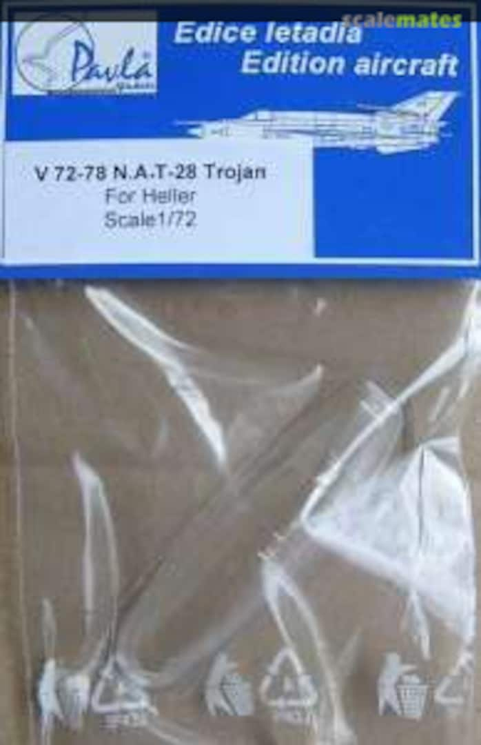 Boxart N. A. T-28 Trojan for Heller V72-78 Pavla Models