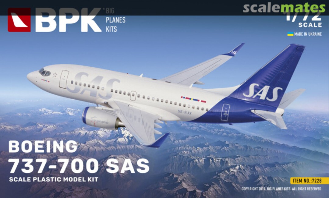 Boxart Boeing 737-700 SAS 7228 BPK