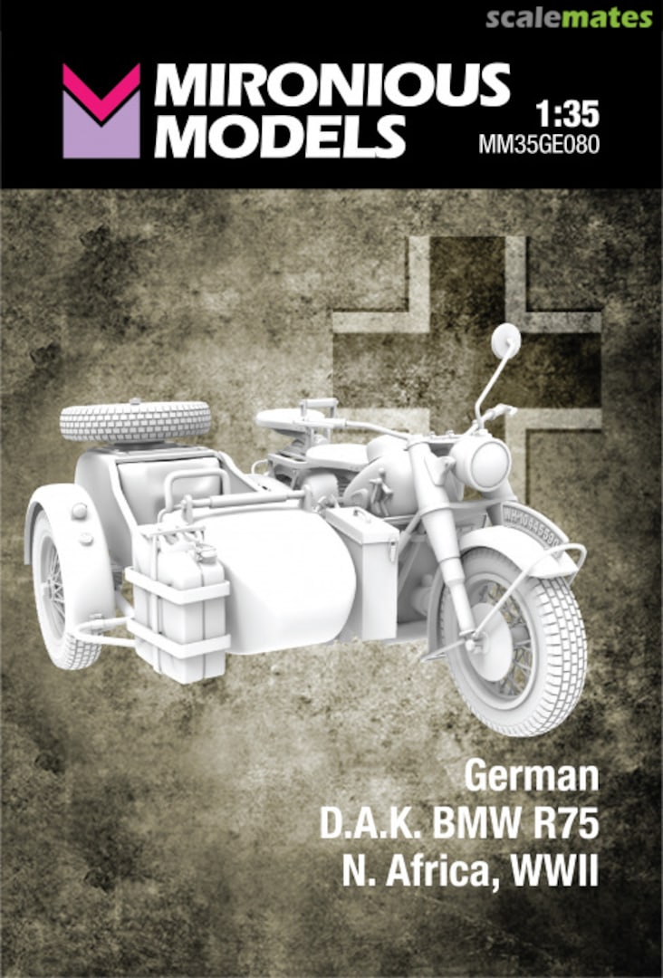 Boxart WWII DAK BMW R75 MM35GE080 Mironious Models