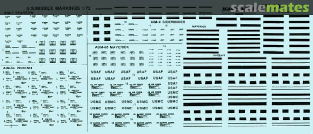 Boxart U.S. Missile Markings SM-39 Scale-Master