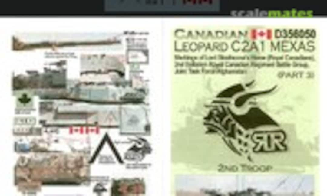 1:35 Canadian Leopard C2A1 Mexas Markings (Part 3) (Echelon Fine Details D356050)