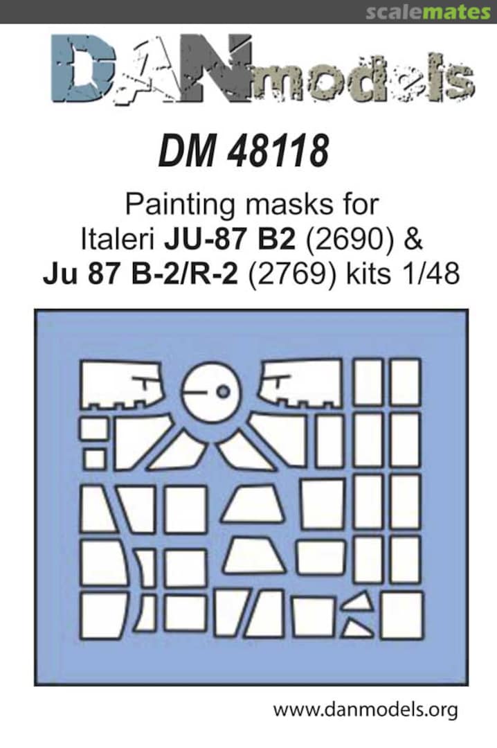 Boxart Painting mask for Ju-87 B-2/Ju-87 B-2/R-2 DM48118 DANmodels