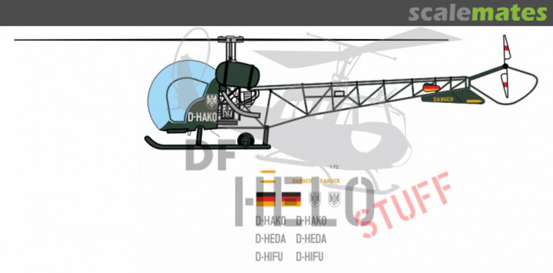 Boxart Bell 47G Bundesgrenzschutz DF23072 DF HeloStuff