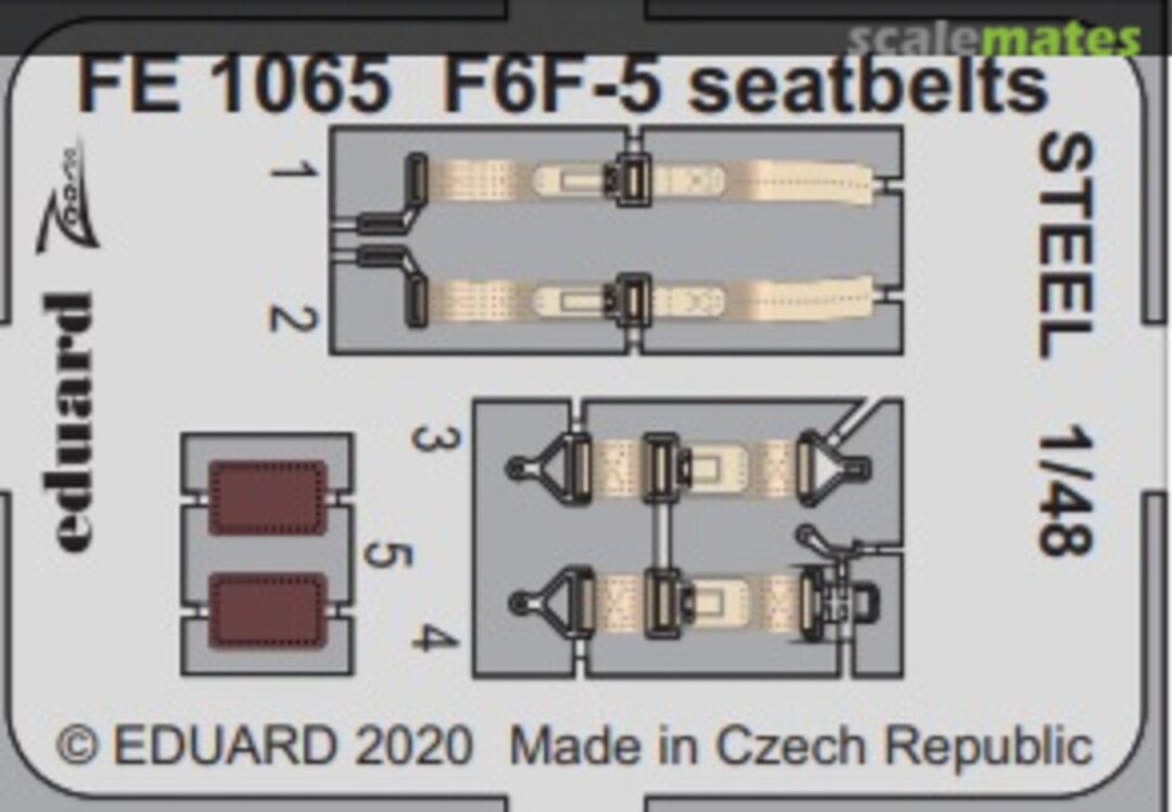 Boxart F6F-5 seatbelts STEEL EDUARD FE1065 Eduard