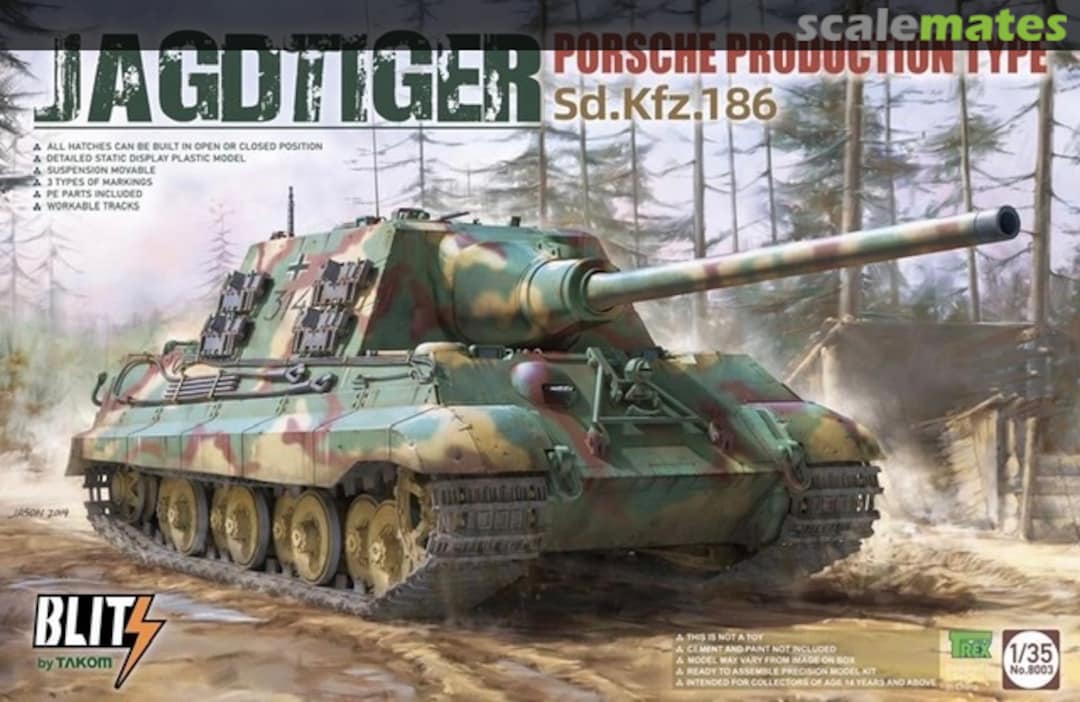 Boxart Jagdtiger Sd.Kfz. 186 8003 Takom