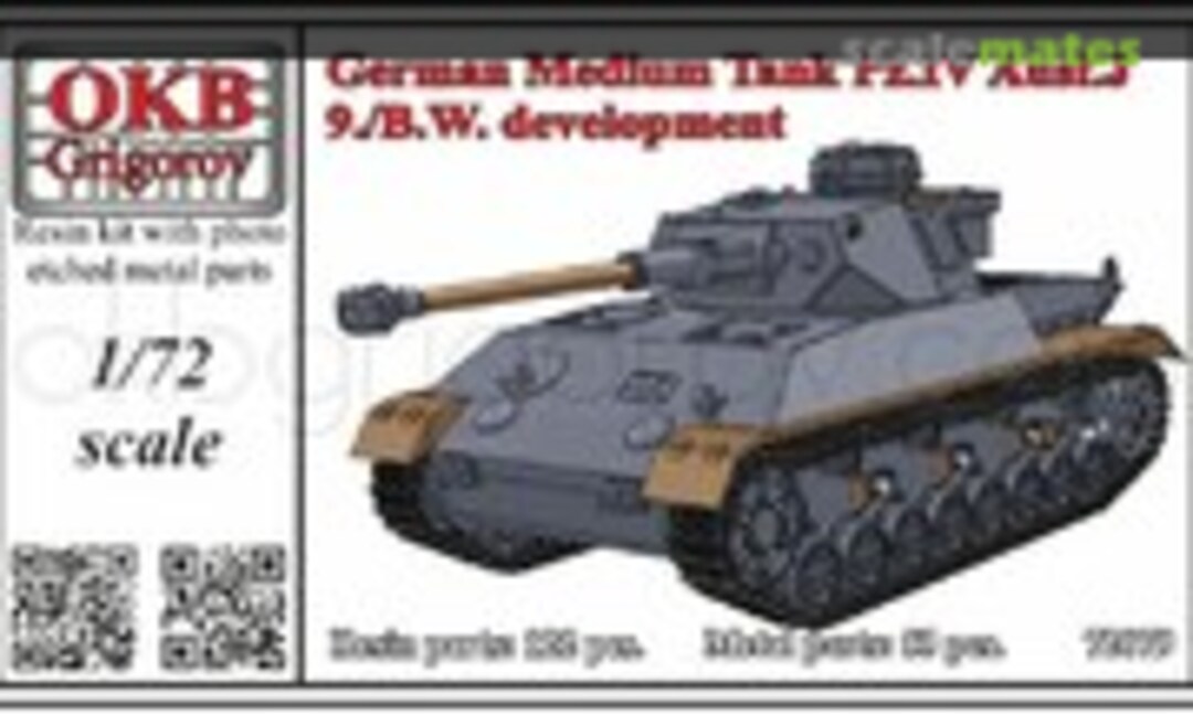 1:72 German Medium Tank Pz.IV Ausf.J, 9./B.W. development (OKB Grigorov 72079)