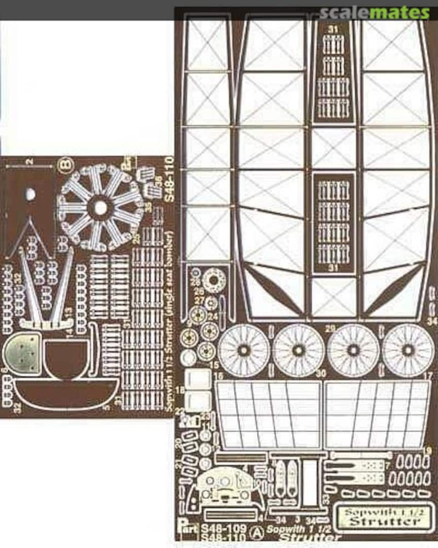 Boxart Sopwith 1 1/2 Strutter (single seat bomber) S48-110 Part