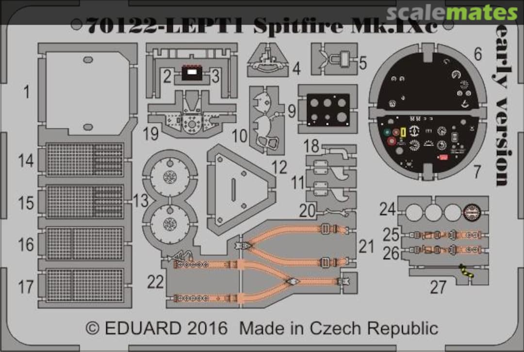 Boxart Spitfire Mk. IXc early version PE-Set 70122-LEPT1 Eduard