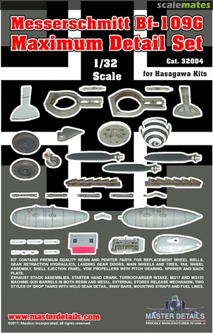 Boxart Bf 109 G Maximum Detail Set 32004 Master Details