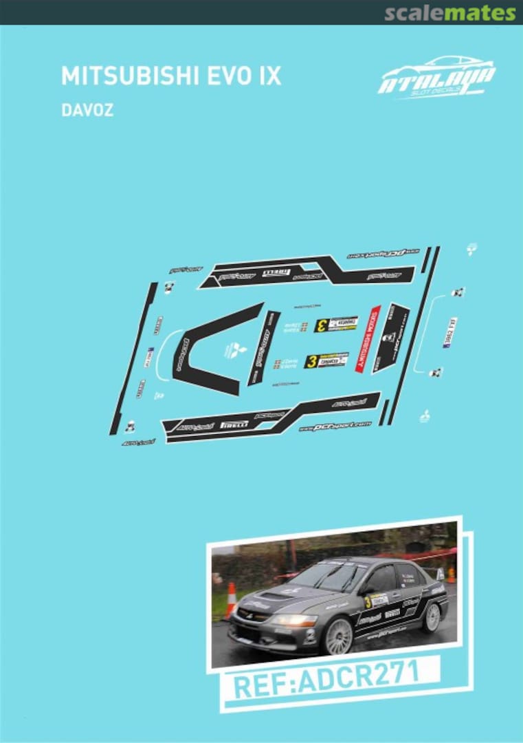 Boxart Mitsubishi Lancer Evo IX [3862 FXF] ADCR271 Atalaya Slot Decals