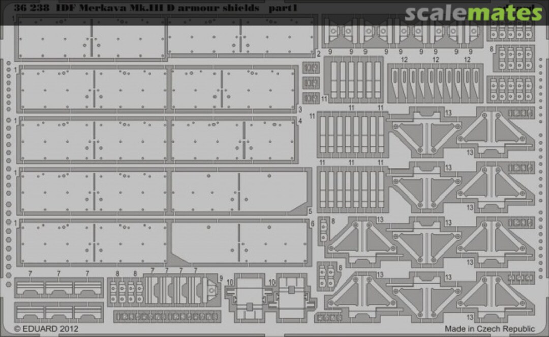 Boxart IDF Merkava Mk.IIID armour shields 36238 Eduard