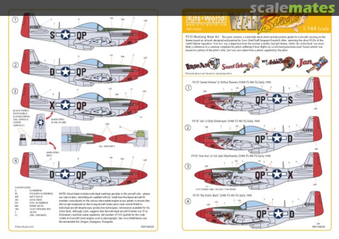 Boxart P-51B/D's Mustang KW144020 Kits-World