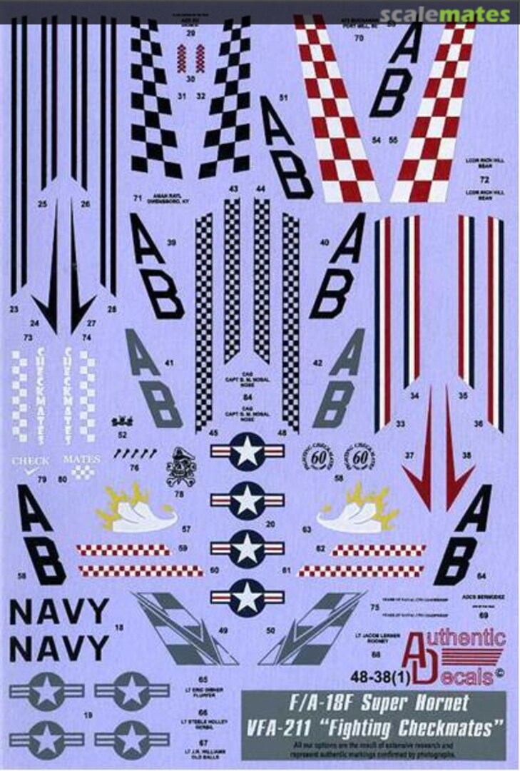 Boxart F/A-18F Super Hornet 48-38 Authentic Decals