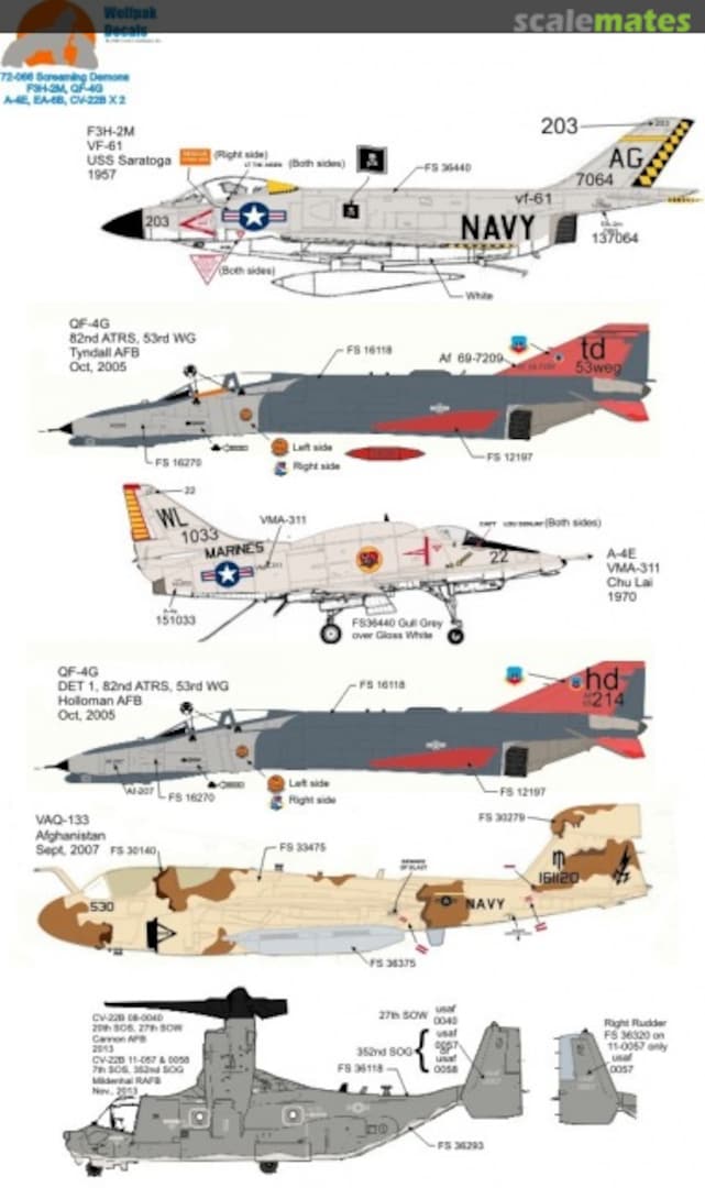 Boxart Screaming Demons 72-066 Wolfpak Decals