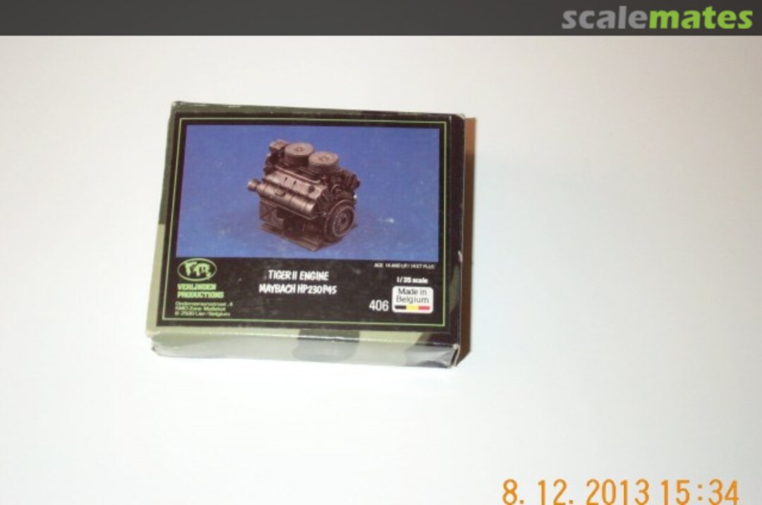 Boxart Tiger ll Engine Maybach HP230P45 406 Verlinden Productions