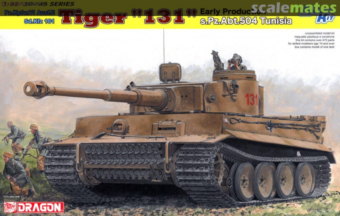 Boxart Pz.Kpfw. VI Tiger I early - "131" Tunisia 6820 Dragon