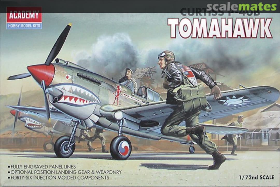 Boxart Curtiss P-40B Tomahawk 1655 Academy