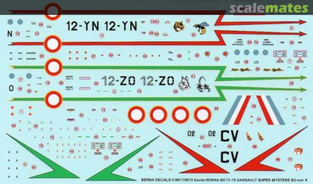 Boxart Dassault Super Mystere B2 BD 72-78 Berna Decals