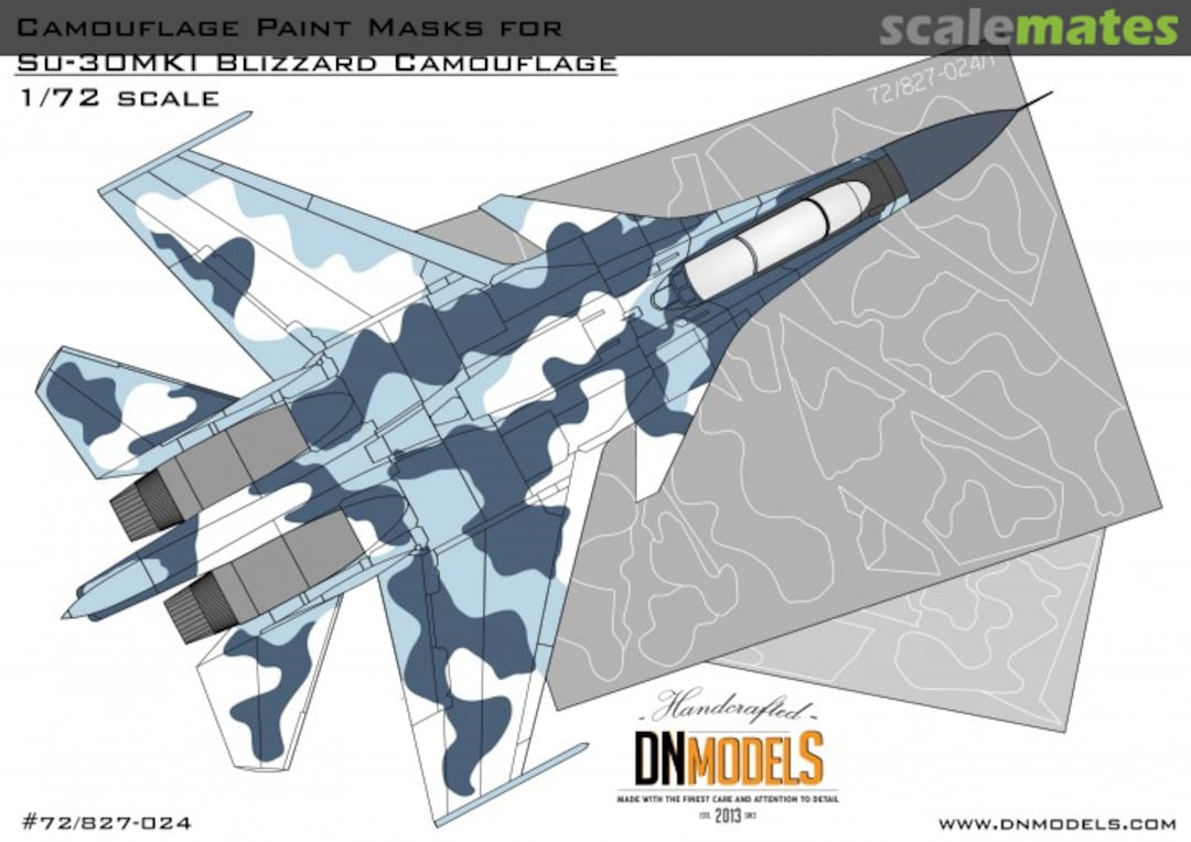 Boxart Camouflage Paint Masks for Sukhoi Su-30MKI blizzard camo 72/827-024 DN Models