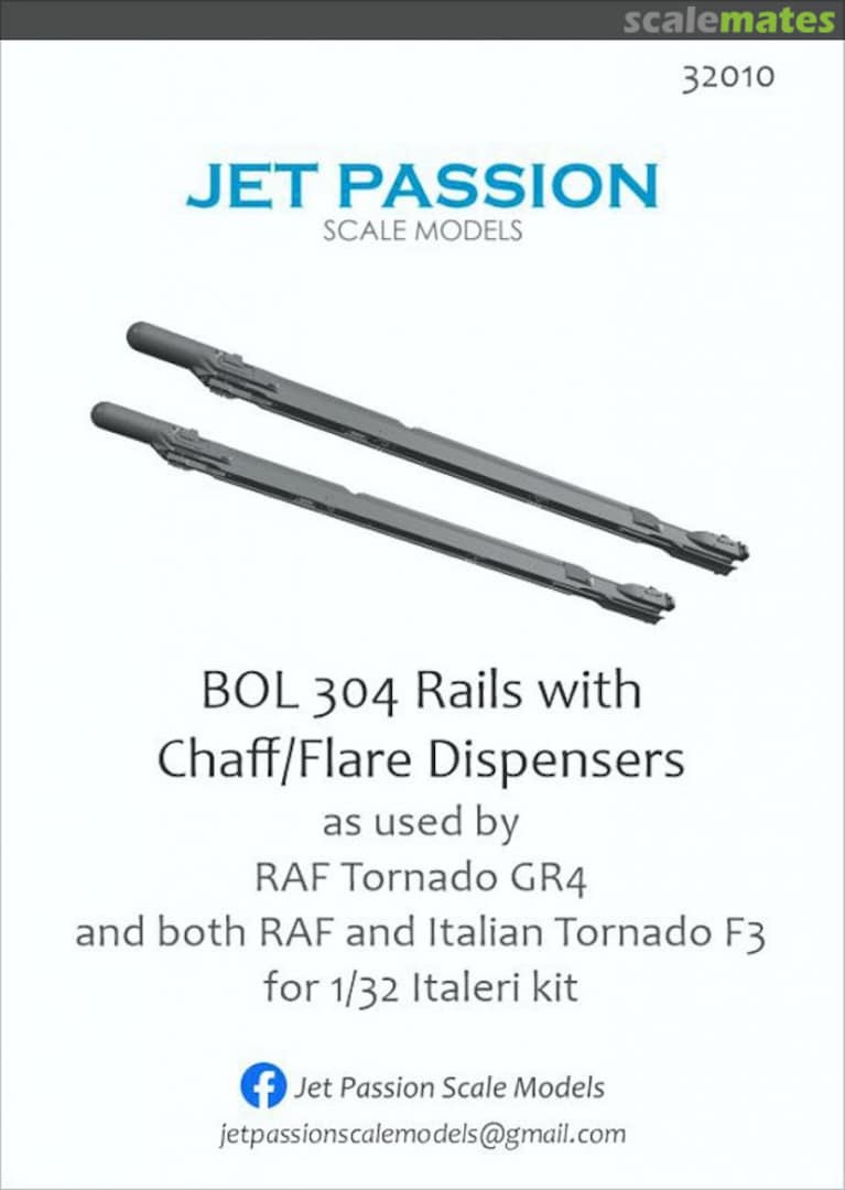 Boxart BOL 304 Rails with Chaff/Flare Dispensers 32010 Jet Passion