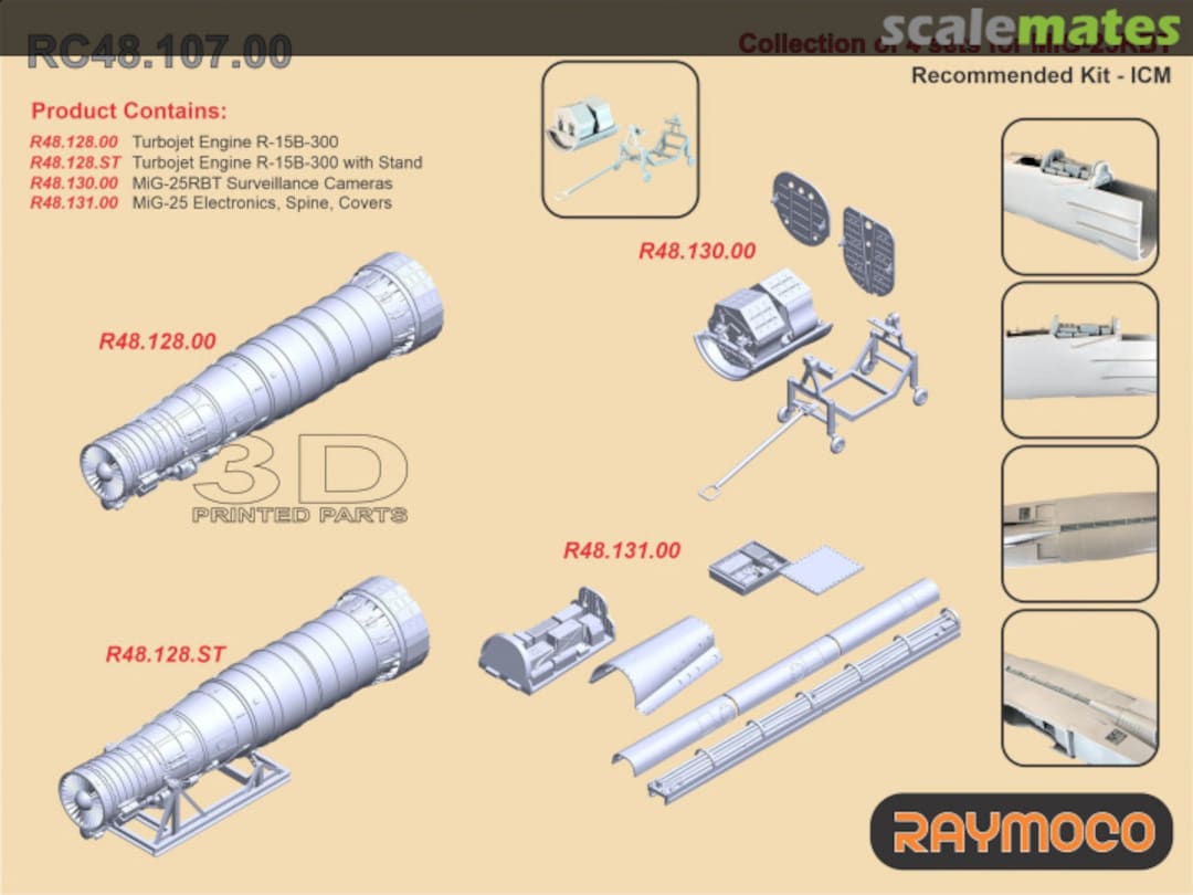 Boxart MiG-25RBT Collection of 4 sets RC48.107.00 Raymoco