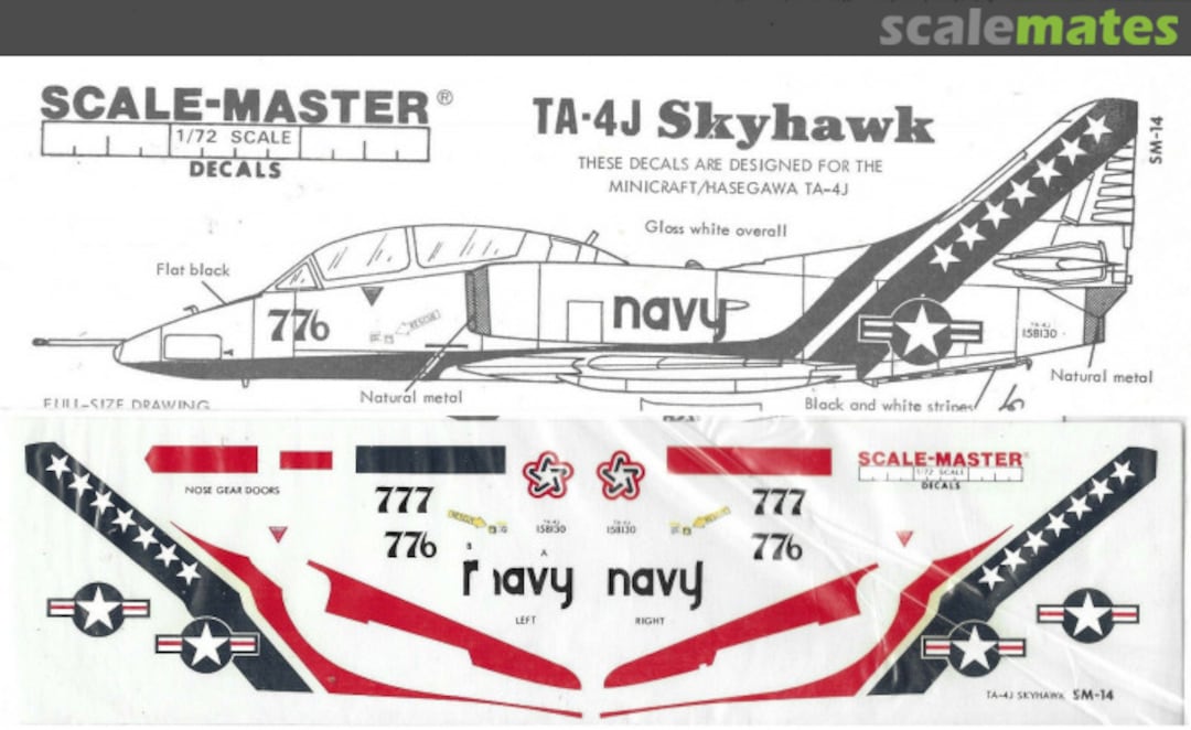 Boxart McDonnell Douglas TA-4J: USN Bicentennial Scheme SM-14 Scale-Master