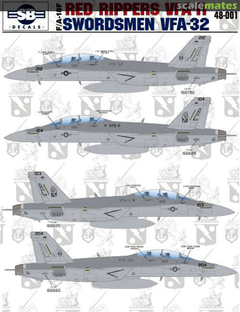 Boxart F/A-18F Super Hornet 48-001 SB Decals