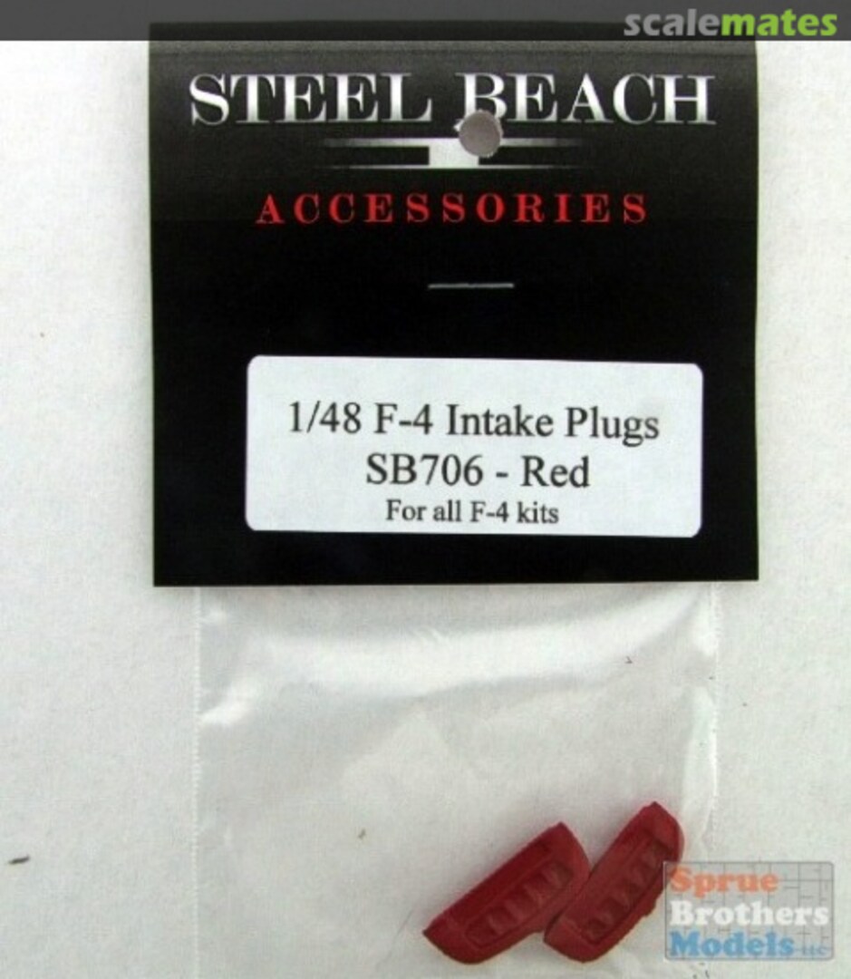 Boxart F-4 Phantom II Intake Plugs Red Pre-Painted 48082 Steel Beach