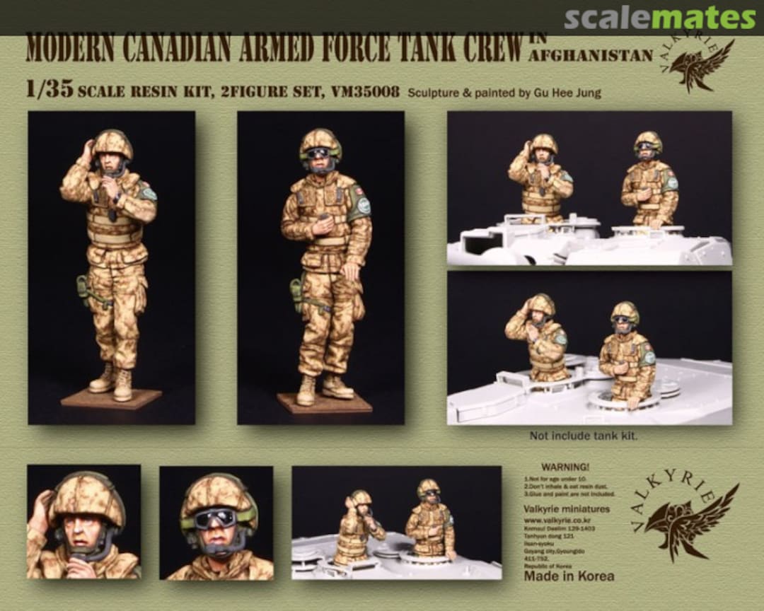 Boxart Modern Canadian Armed Force Tank Crew in Afghanistan VM35008 Valkyrie Miniature