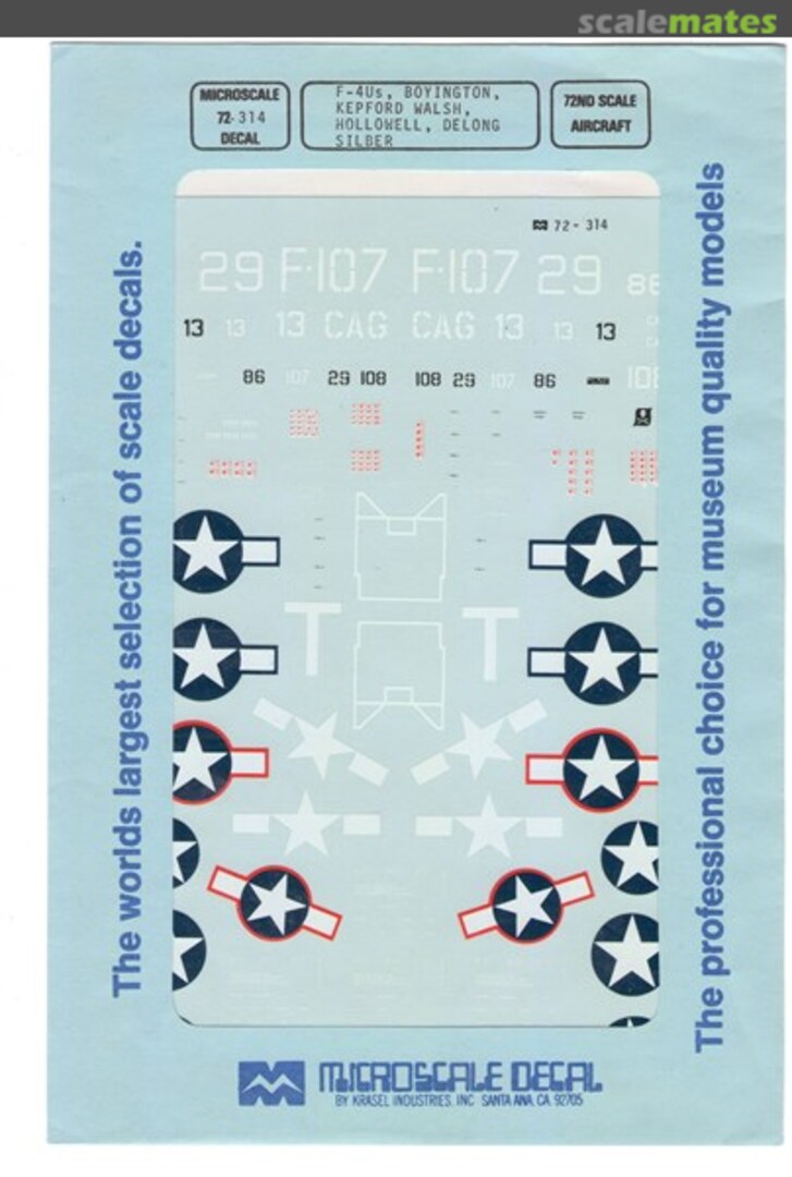 Boxart F-4Us 72-314 Microscale