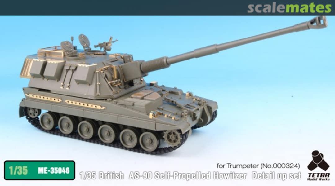 Boxart AS-90 Self-Propelled Howitzer Detail up ME-35046 Tetra Model Works