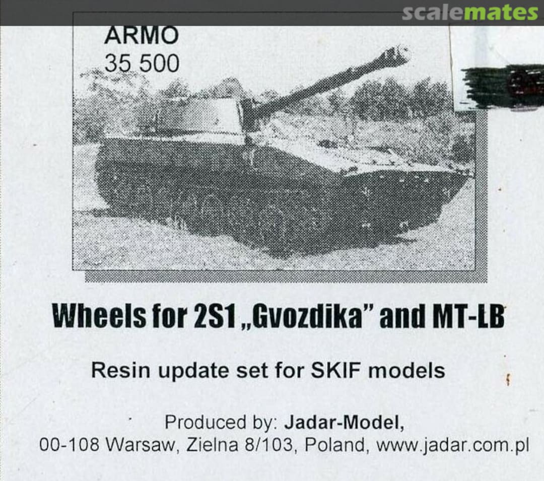 Boxart Wheels for 2S1 "Gvozdika" and MT-LB 35500 Armo