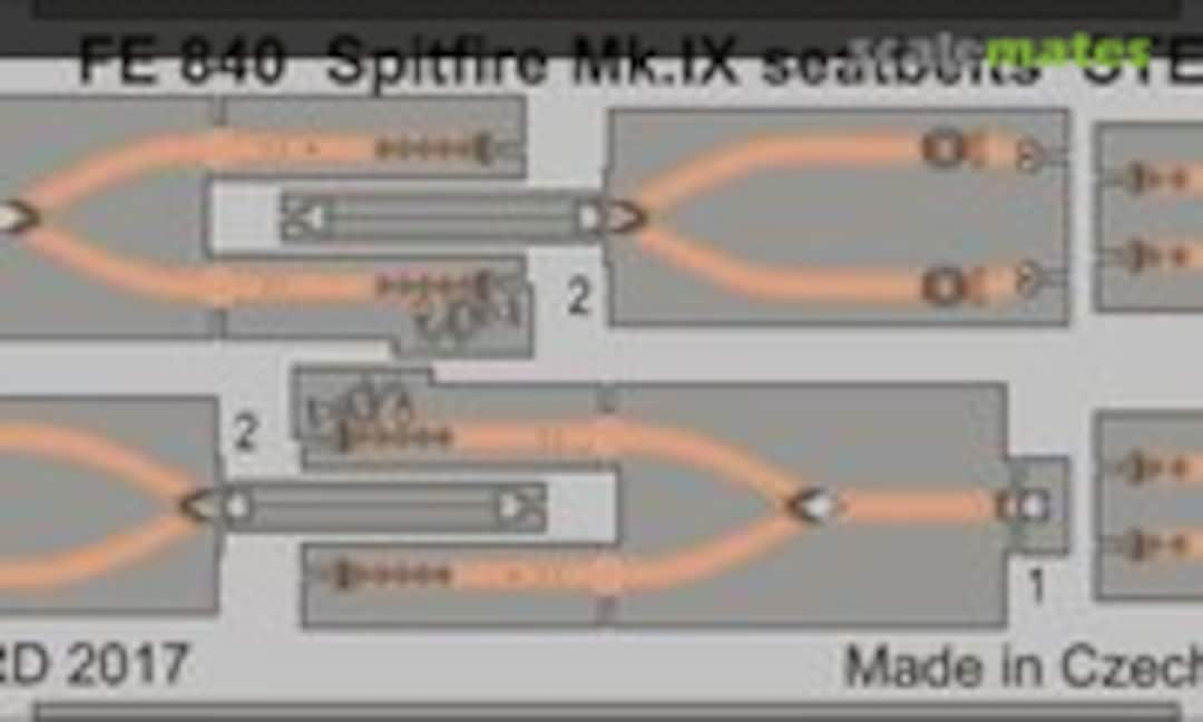 1:48 Spitfire Mk.IX seatbelts STEEL (Eduard FE840)