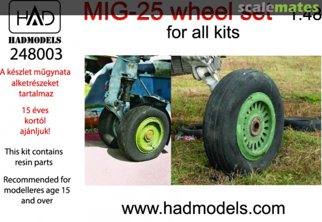 Boxart MiG-25 wheel set 248003 HADmodels 