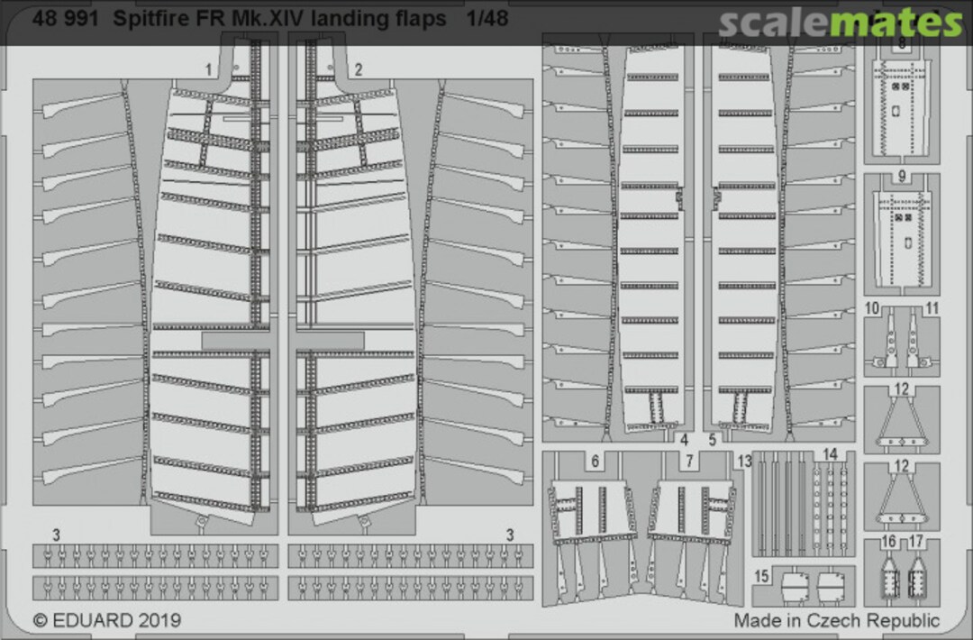 Boxart Spitfire FR Mk.XIV landing flaps 48991 Eduard