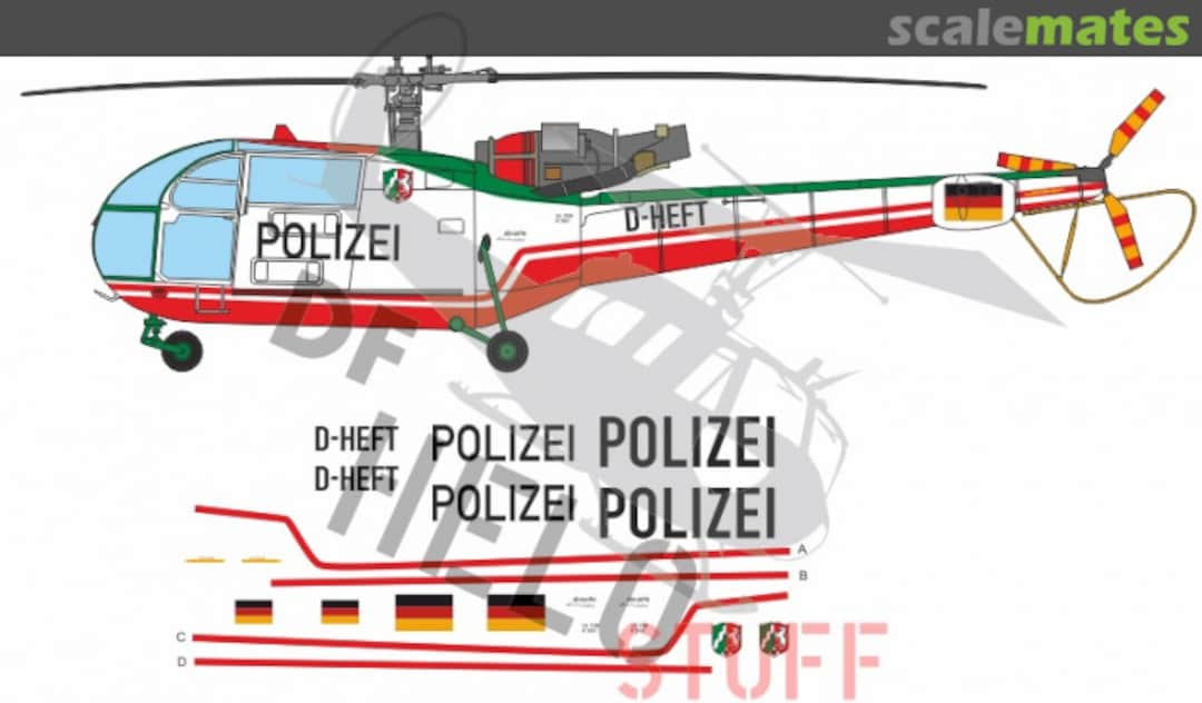 Boxart SA319B Alouette III "Polizei Nordrhein-Westfalen" DF23272 DF HeloStuff