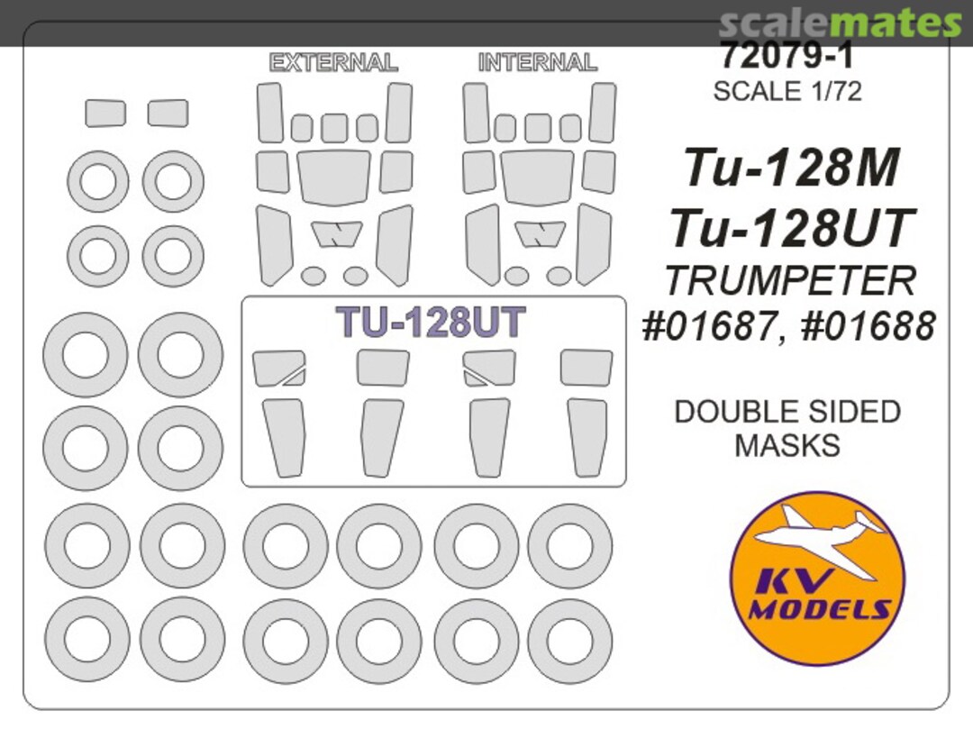 Boxart Tu-128M / Tu-128UT - Double sided masks 72079-1 KV Models