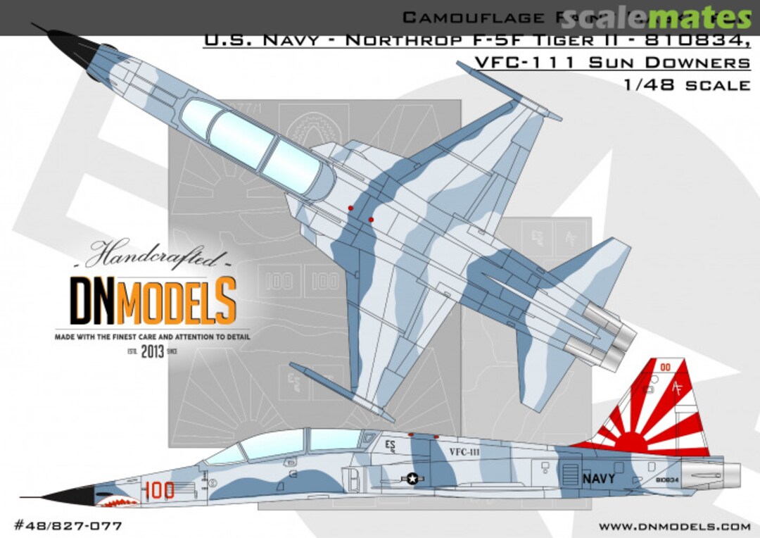 Boxart F-5F US NAVY VFC-111 Sun Downers Camouflage 48/827-077 DN Models