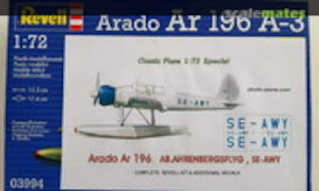 1:72 Arado Ar 196 AB. Ahrenbergsflyg, SE-AWY (Classic Plane 03994)