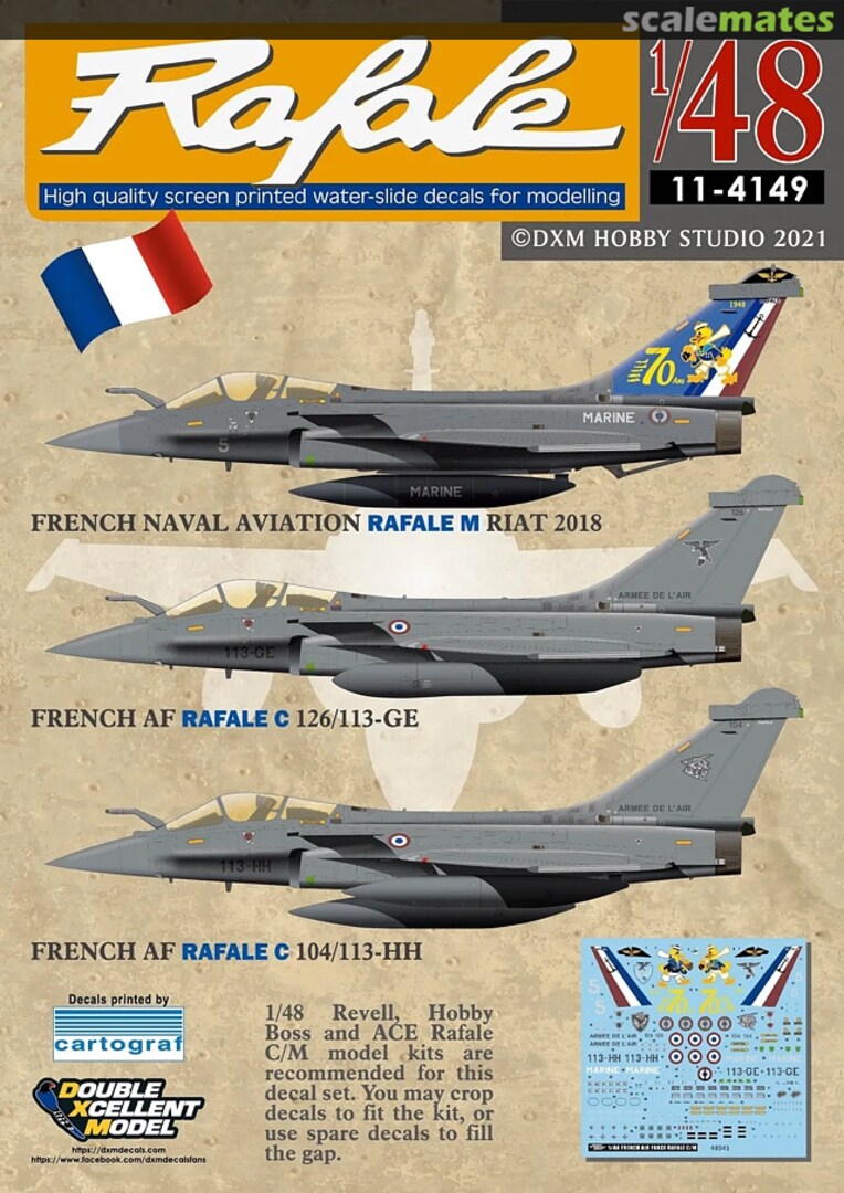 Boxart Rafale 11-4149 DXM Decals