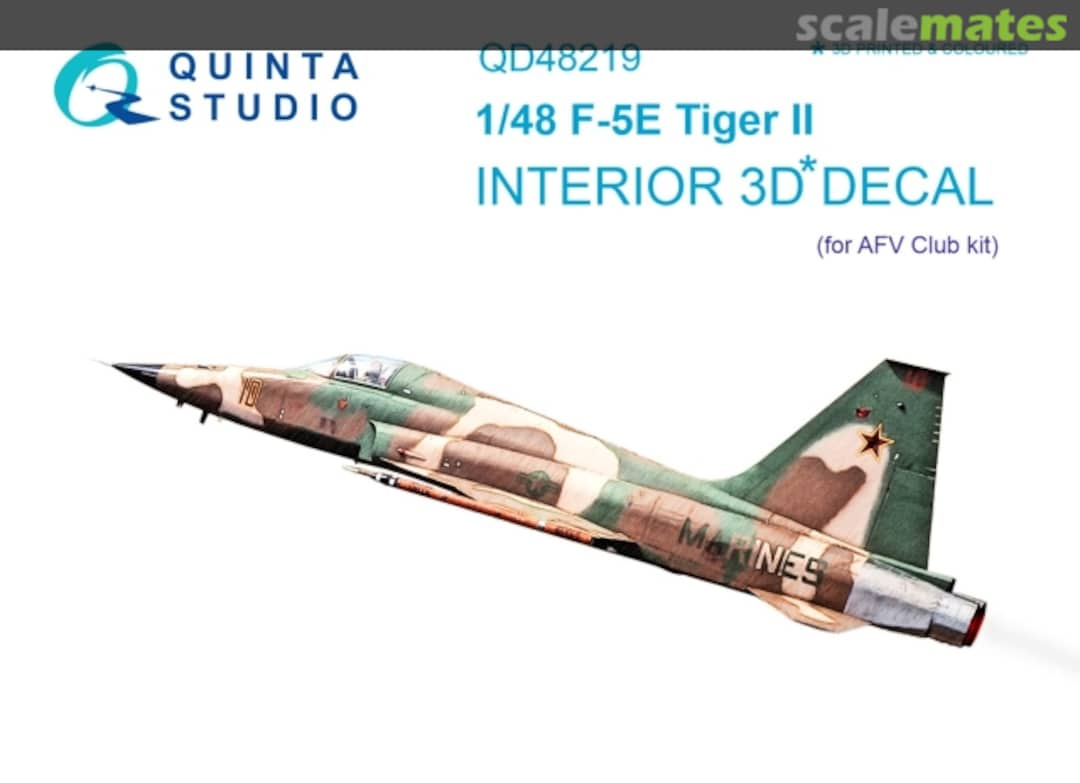 Boxart F-5E Tiger II interior 3D decal QD48219 Quinta Studio