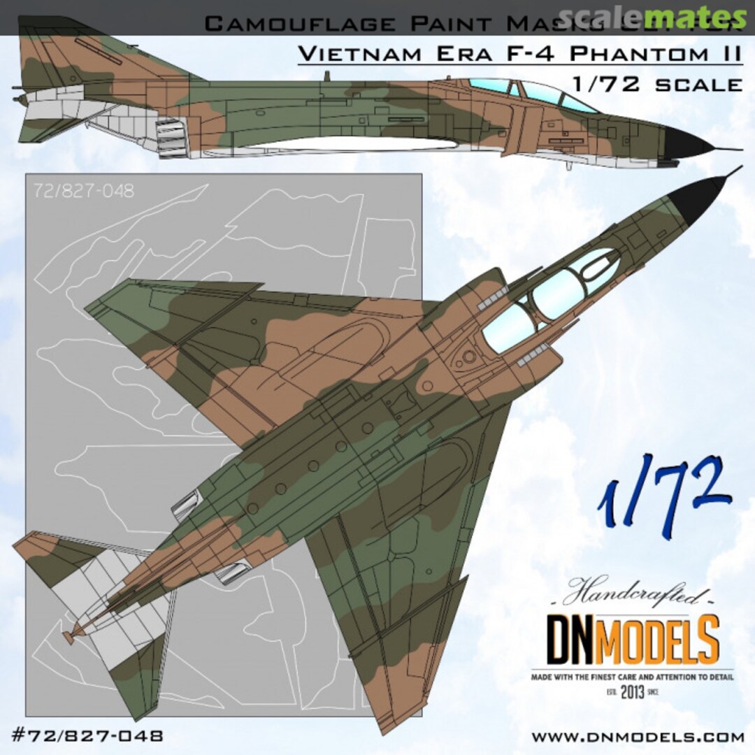 Boxart Vietnam Era F-4 Phantom C/D/E/G & RF-4 Camouflage Paint Masks Set 72/827-048 DN Models