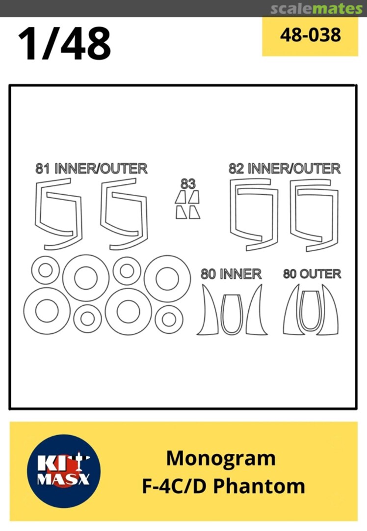Boxart F-4C/D Phantom 48-038 Kit Masx