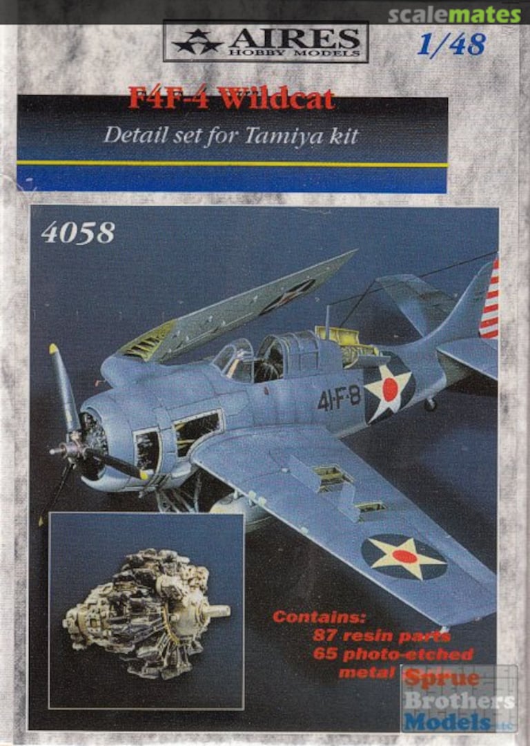 Boxart F4F-4 WILDCAT detail set 4058 Aires