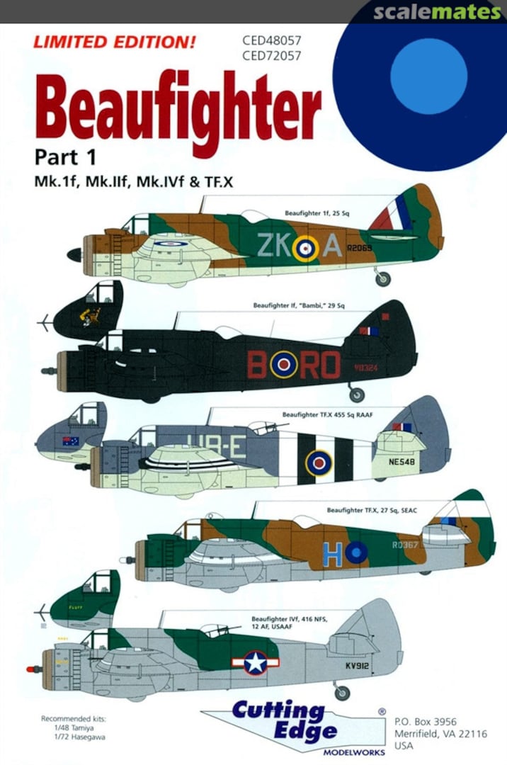 Boxart Beaufighter CED48057 Cutting Edge Modelworks