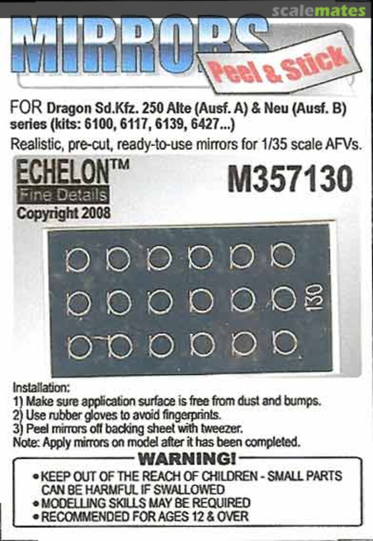 Boxart Sd.Kfz.250 Mirrors ~Dragon~ M357130 Echelon Fine Details