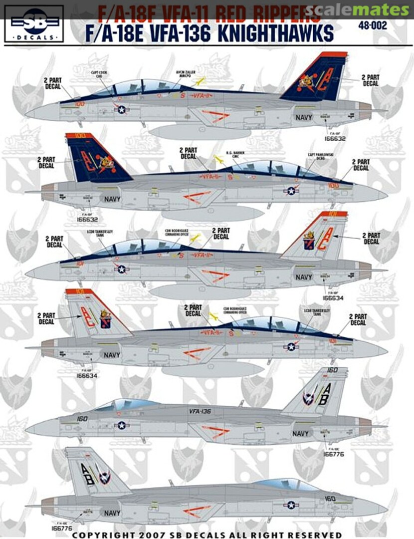 Boxart F/A-18E/F Super Hornet 48-002 SB Decals