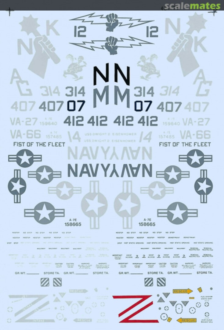 Boxart A-7E Low Visibility Markings 48-0178 Microscale