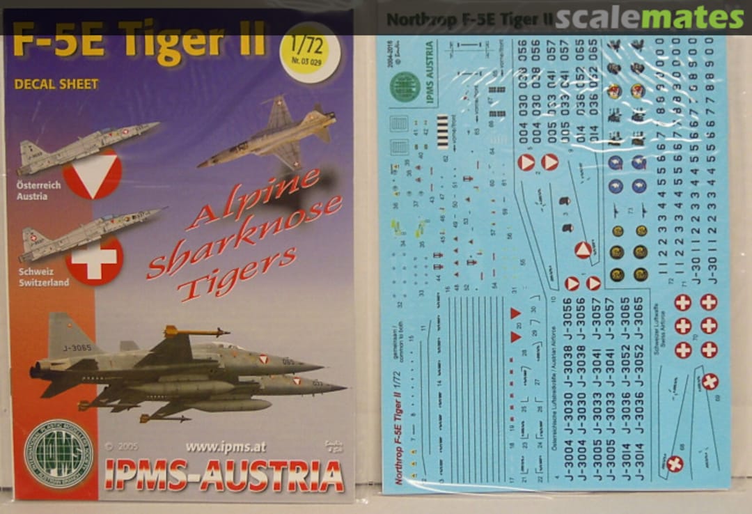 Boxart F-5E Tiger II - Alpine Sharknose Tigers 03 029 IPMS Austria